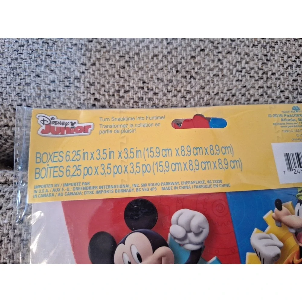 Disney Mickey Mouse Party- 4 Snack Boxes‎